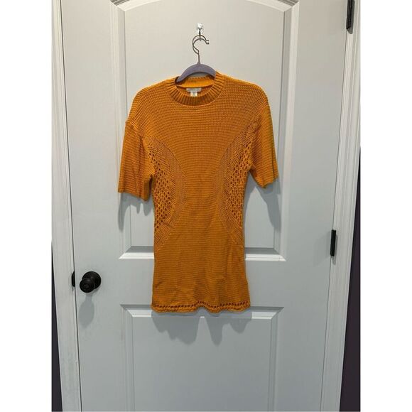 H & M Crochet Shift Dress Orange Size XS - Picture 1 of 6